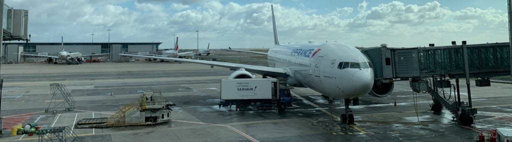 Air France plane at Charles De Gaulle airport in Paris