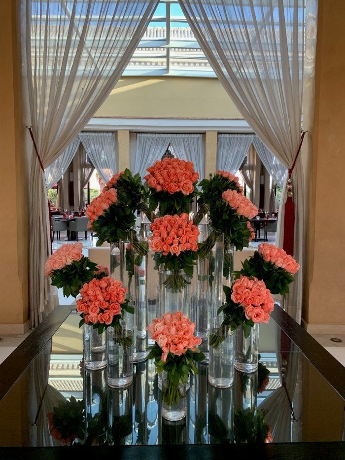 Four Seasons Marrakech roses display