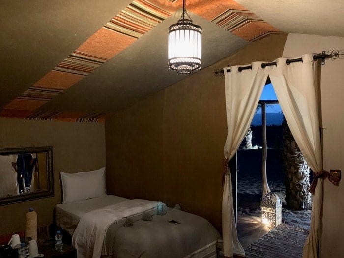 luxury desert tent inside