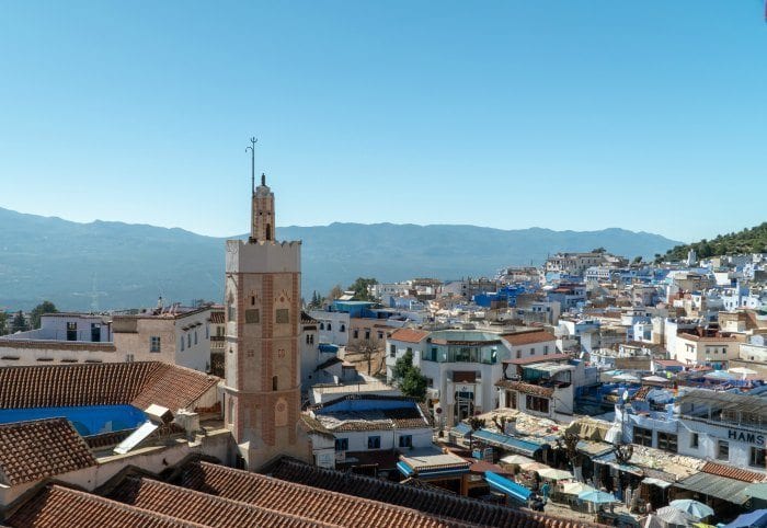 Chefchaouen minaret view from kasbah