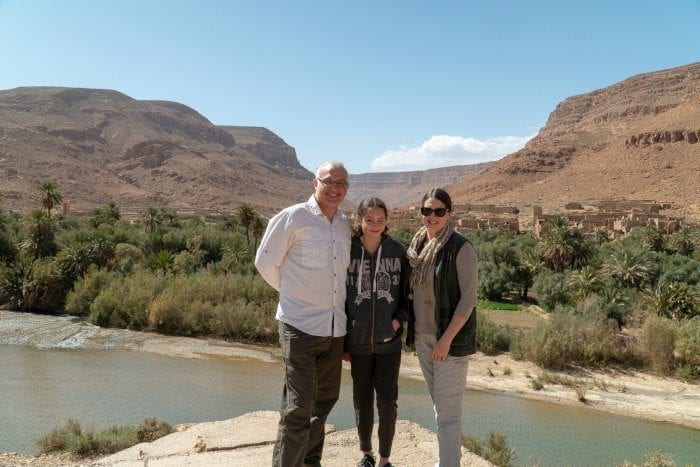 Grubers in front of kasbah
