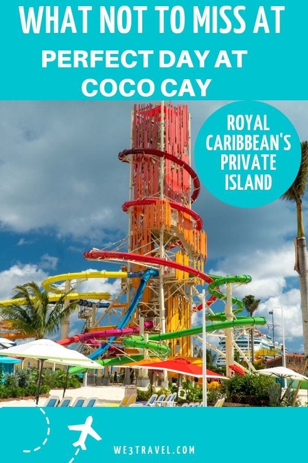 Perfect Day at CocoCay, Royal Caribbean cruise line's newly renovated private island in the Bahamas is now open and it is incredible. Find out all the details about the Thrill Waterpark, Chill Island, and the experiences you just can't miss! #cruisetips #cruising #royalcaribbean #cococay #bahamas #caribbeancruise