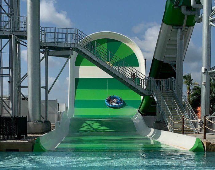 Green raft ride at Island H20 Live