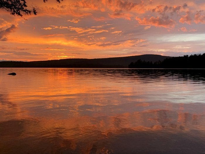 Sunset over Wilson Pond