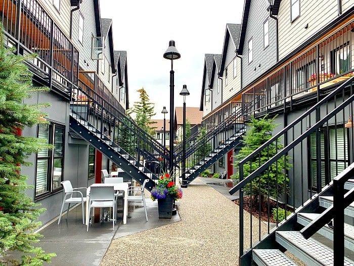 Courtyard at Basecamp Resorts in Canmore