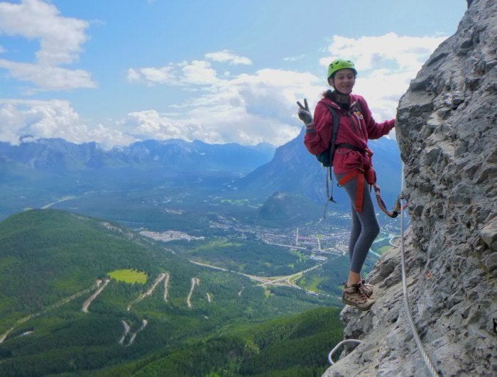 Hanging off the Mt Norquay