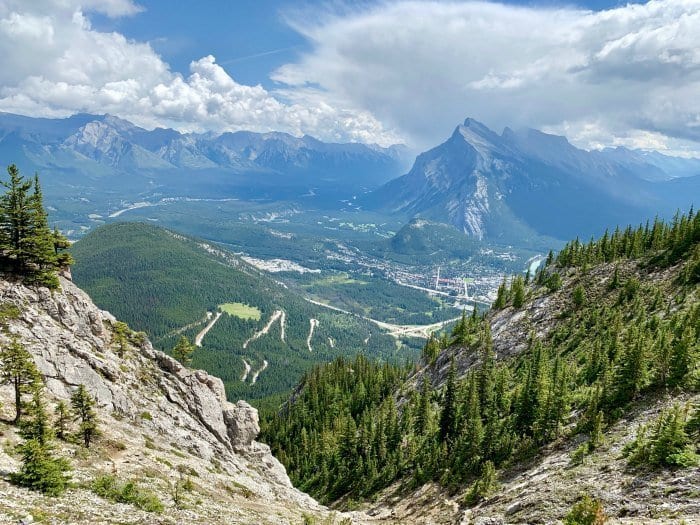 View from the top of Via Ferrata Mt Norquay Banff