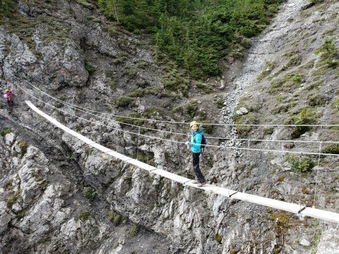 Via Ferrata plank bridge