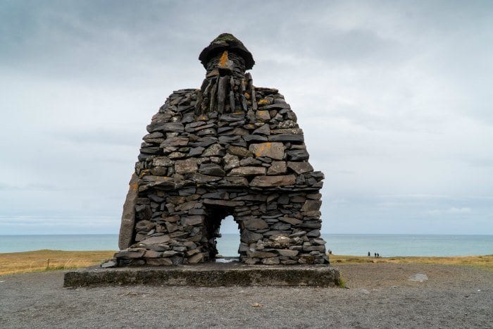 rock sculpture in Arnarstapi