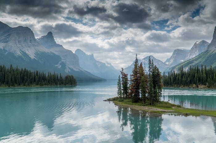 Spirit Island on Maligne Lake