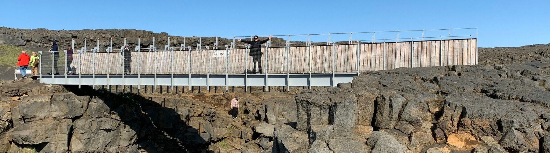 Bridge across two continents on the Reykjanes Peninsula