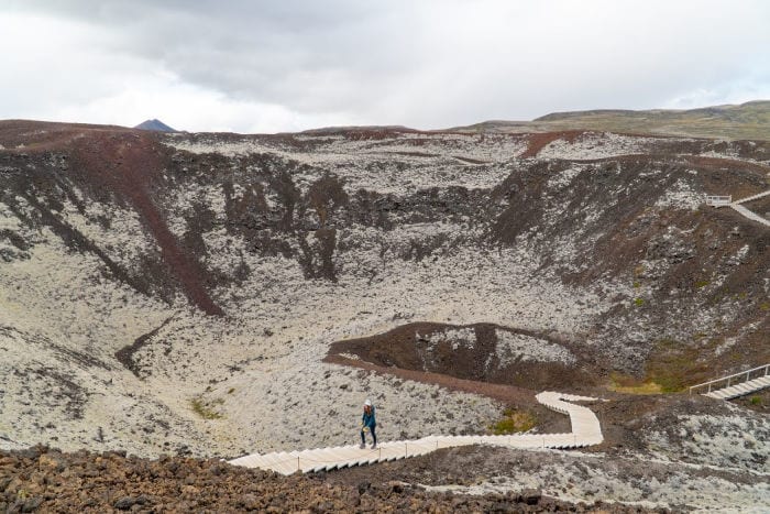 Grabrok crater in Iceland