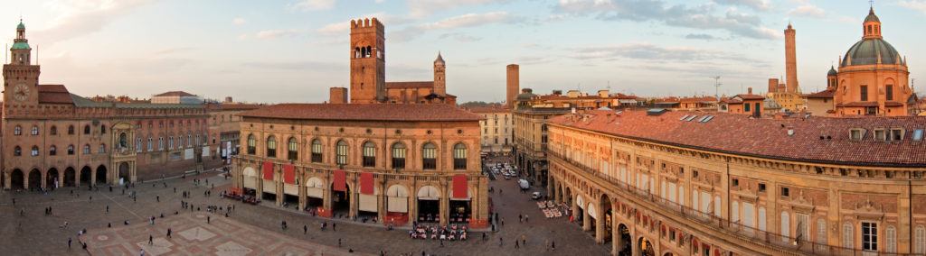 Bologna's main square from above