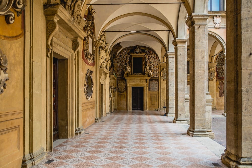 Porticos at the University in Bologna