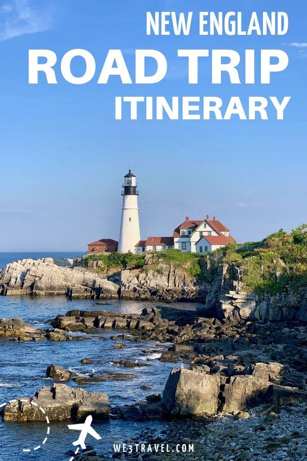 New England Road trip itinerary - Portlandhead Lighthouse by the rocks