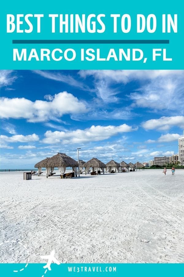 Best things to do in Marco Island Florida - beach cabanas on white sand beach