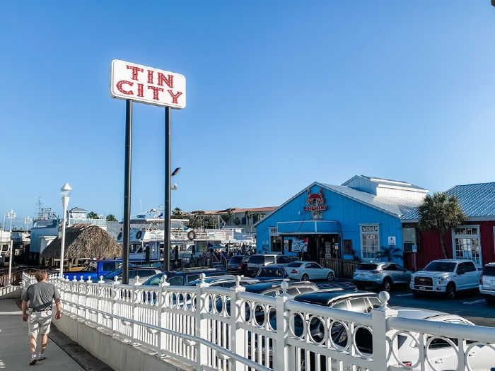 Tin City sign in Naples Florida