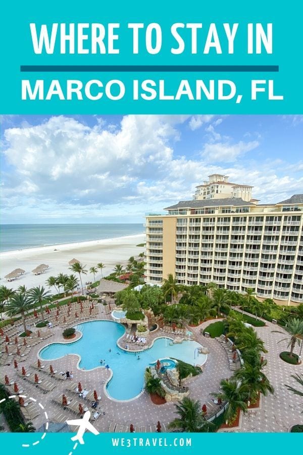 Where to stay in Marco Island Florida - pools of JW Marriott from above