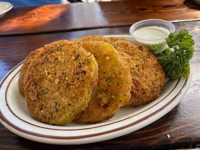 Aunt Kate's fried green tomatoes