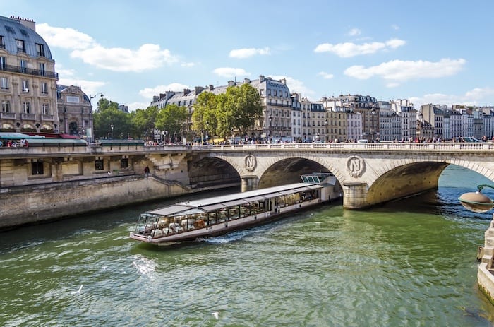 Bateaux on the river Seine in paris