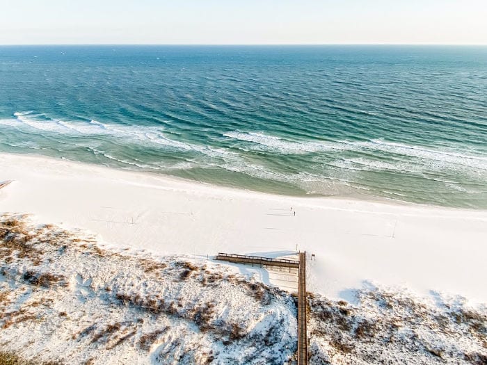 Pier and beach at Turquoise Place in Orange Beach Alabama