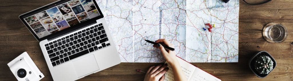Vacation planning with maps and computer