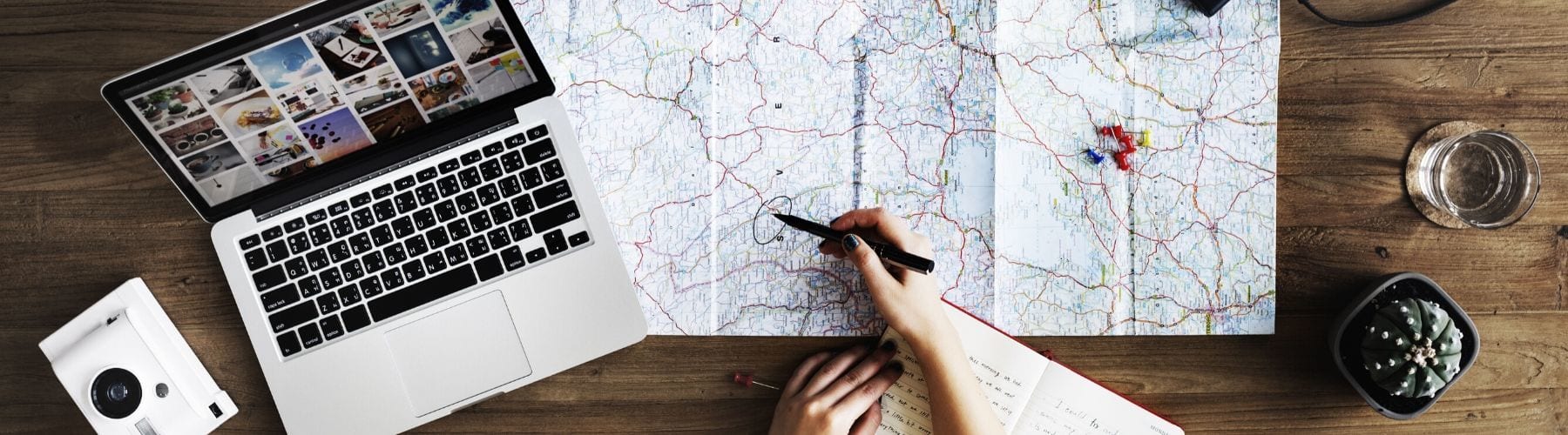 Vacation planning with maps and computer