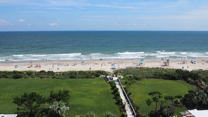 beach view from the Blockade Runner hotel