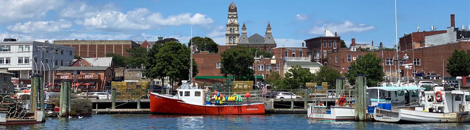 Gloucester downtown from the harbor