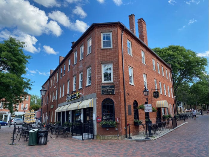 Shop buildings in downtown Newburyport MA