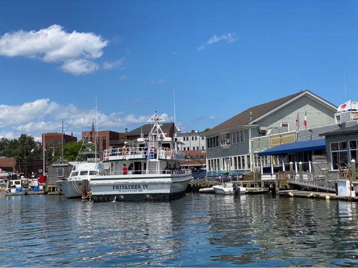 Whale watch boat in Gloucester harbor