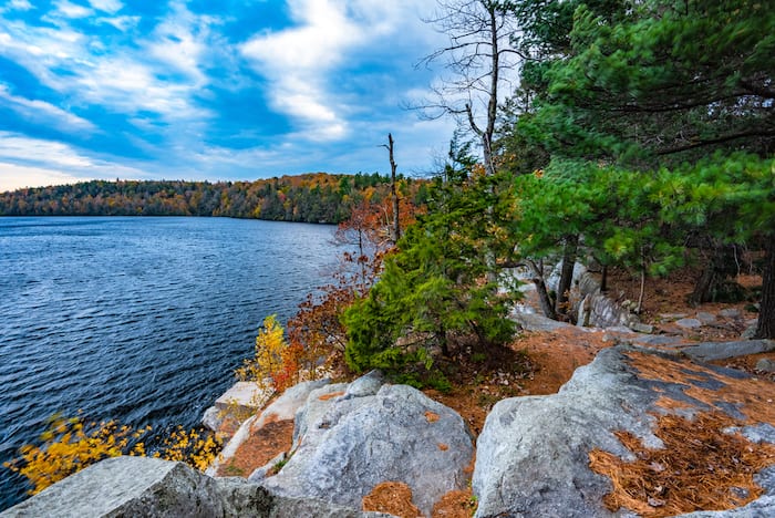 Autumn on Lake Minnewaska State Park, New York