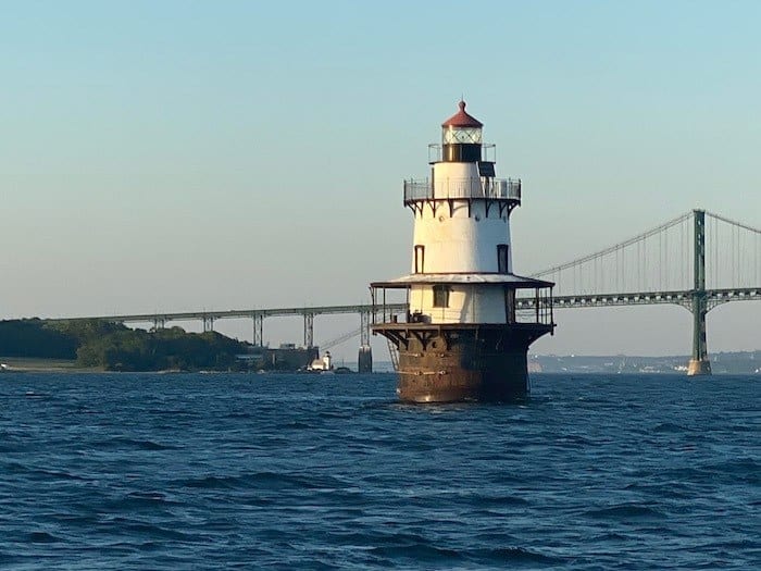 Hog Island lighthouse and bridge