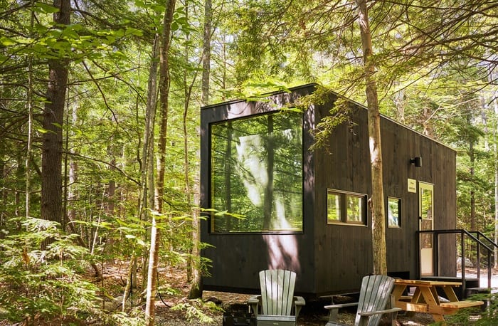 Boston Outpost tiny cabin in the woods from Getaway House.