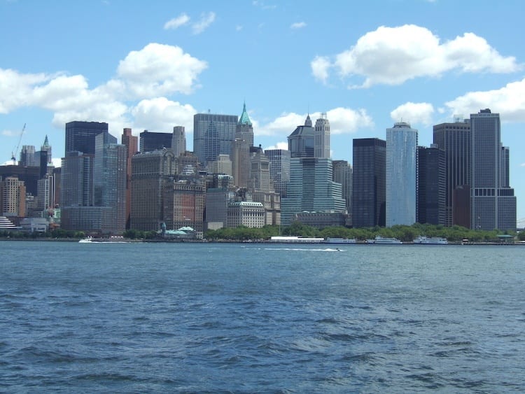 Lower Manhattan skyline from the Staten Island ferry