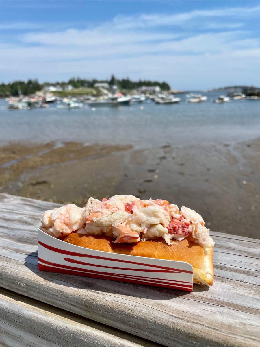 Lobster roll from Lunch on the Wharf in Corea