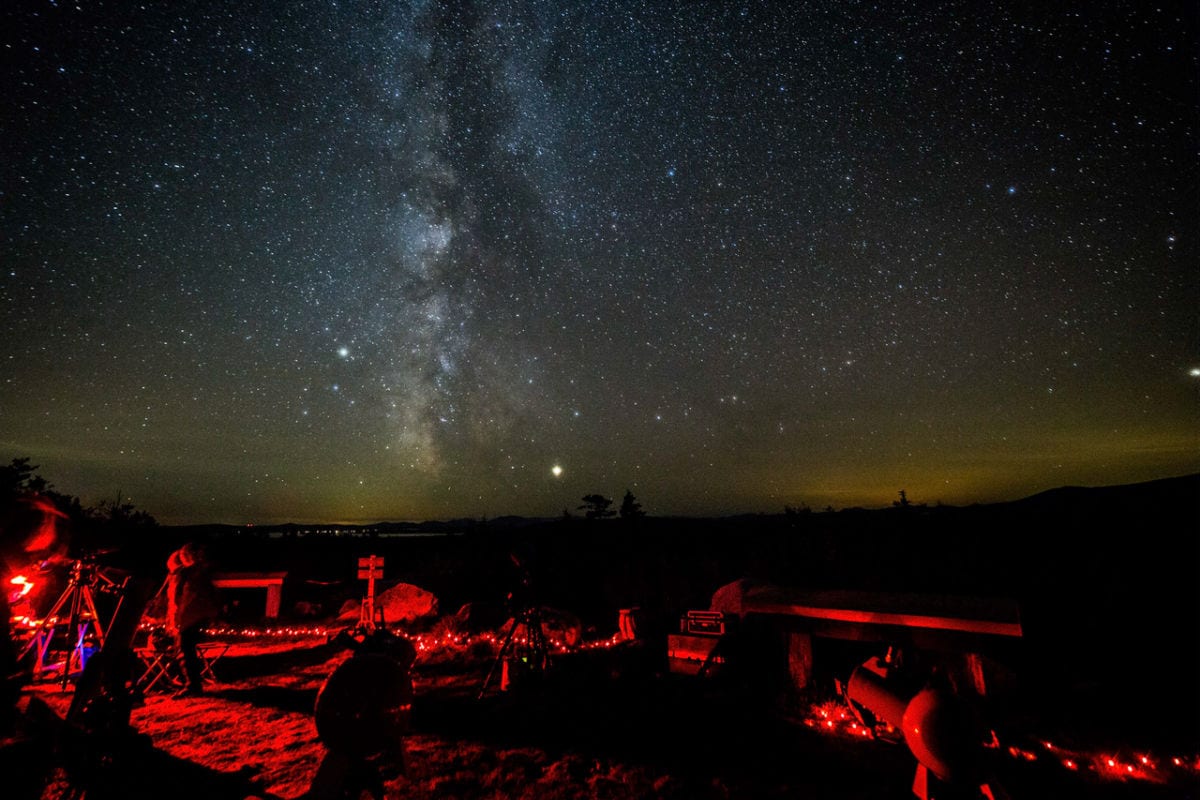 Milky Way and star gazing party at Katahdin Woods & Waters National Monument