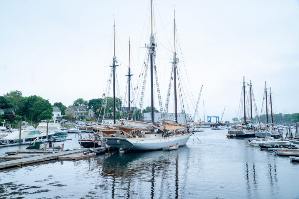 Schooners in Camden Maine harbor