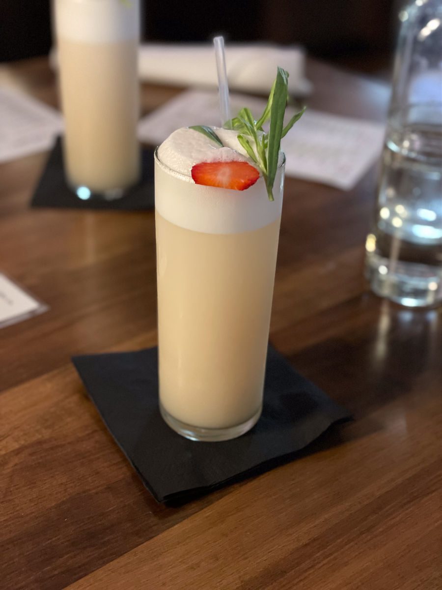 Gin cocktail with strawberry and tarragon from Graylynn in Buffalo