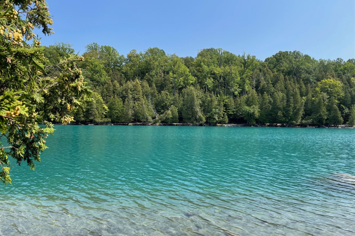 Glacial lake at Green Lakes State Park in Fayetteville, NY