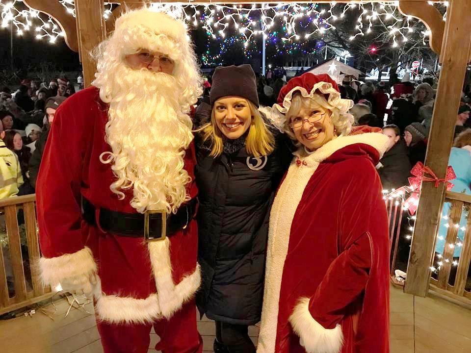 Nicol Nepala with Santa and Mrs. Claus