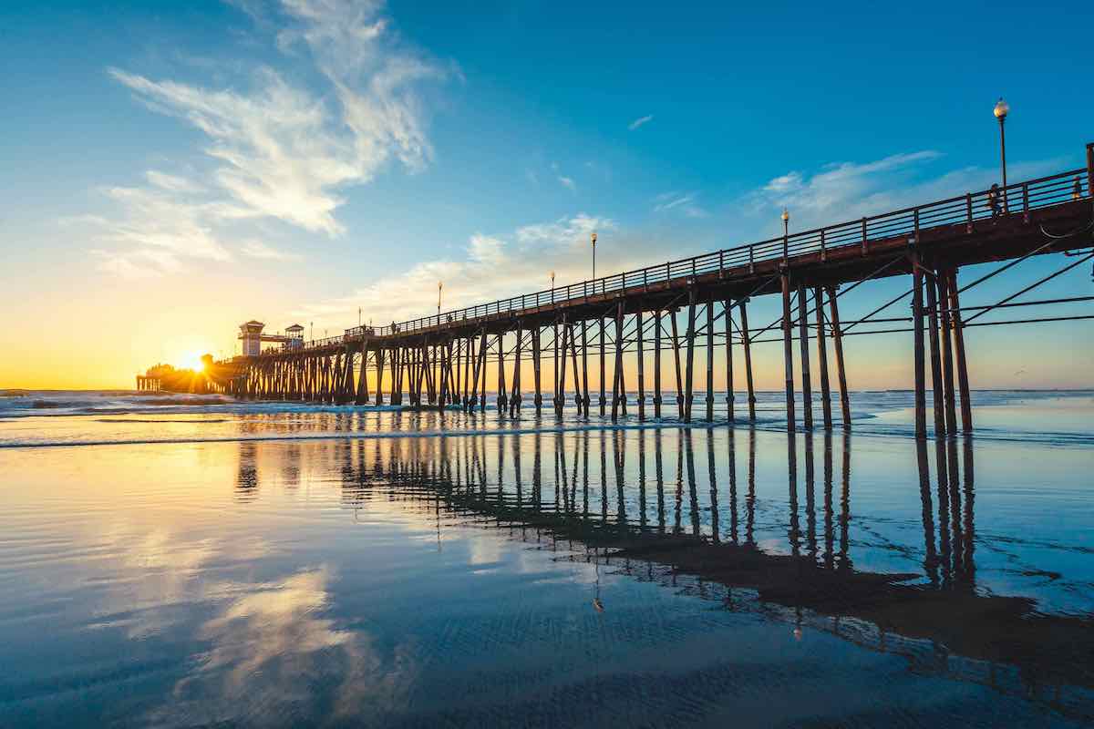 Oceanside pier at sunset