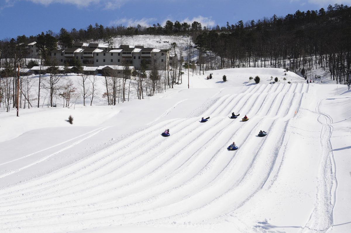 Massanutten snow tubing hill