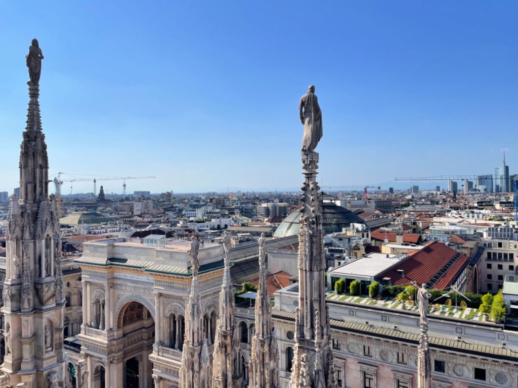 View from the rooftop of the Duomo di Milano 