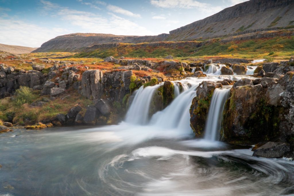 Dynjandi waterfall in iceland