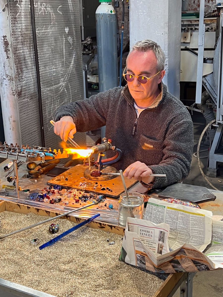 Glass blowing in Murano