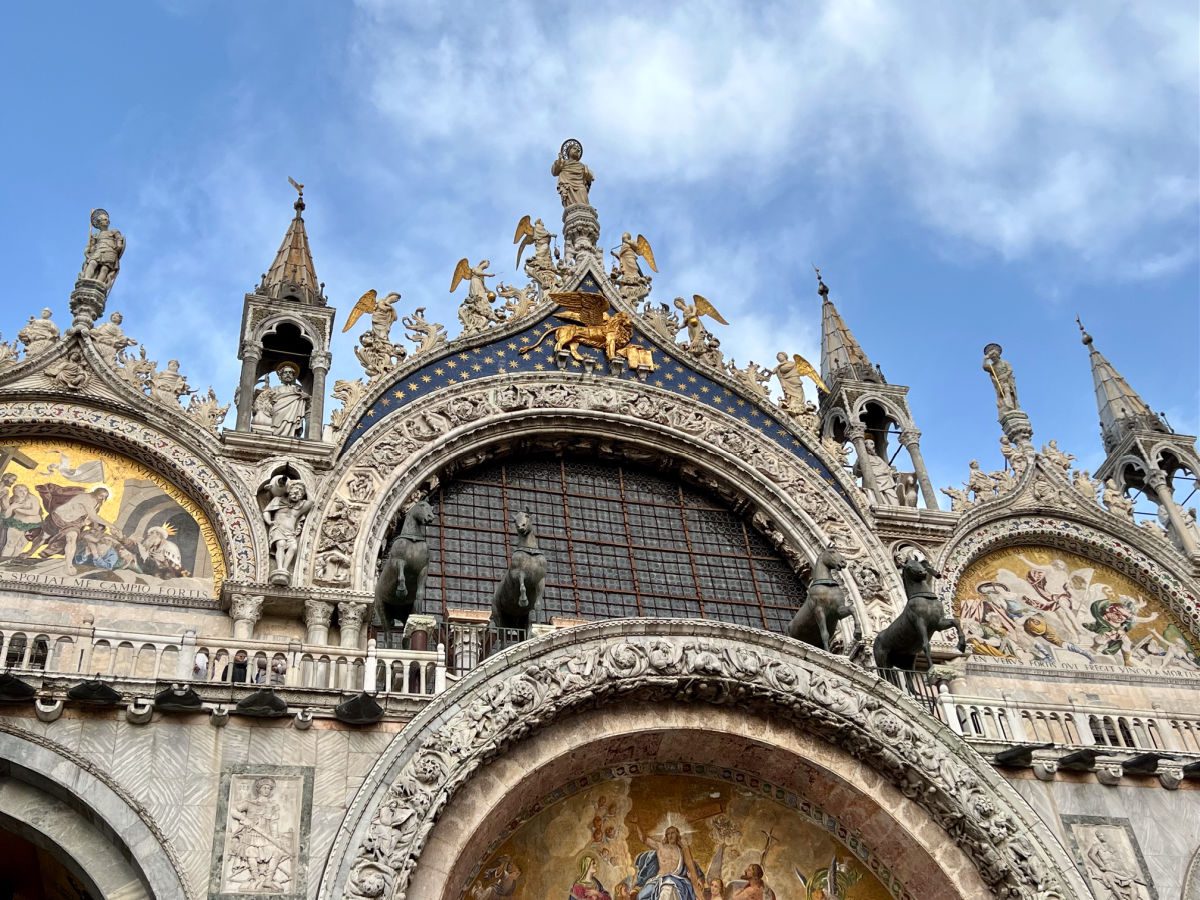 Top of the outside of St. Mark's Basilica