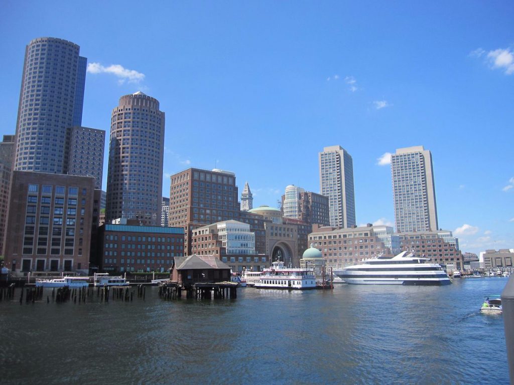 Boston skyline from the harbor