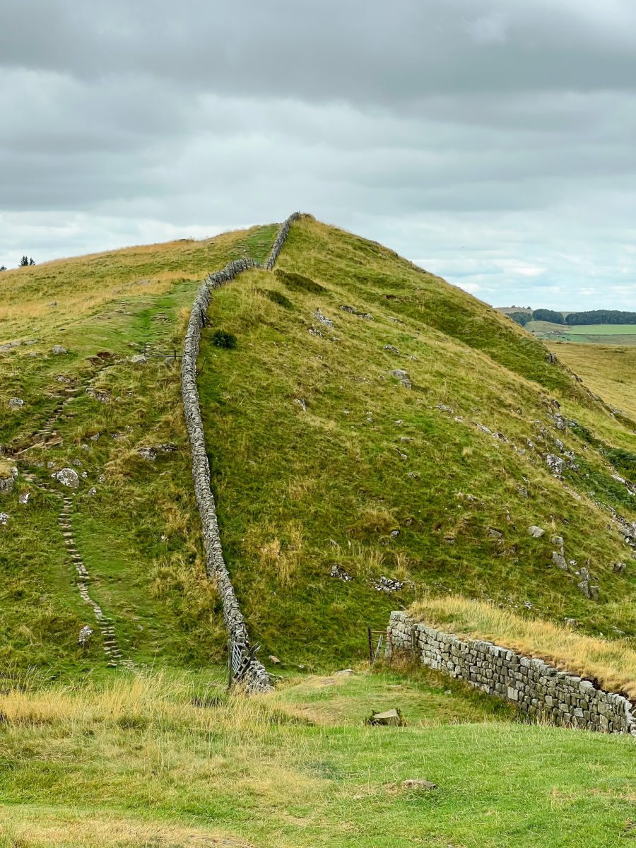 Large steep hill on the Hadrian's Wall Path