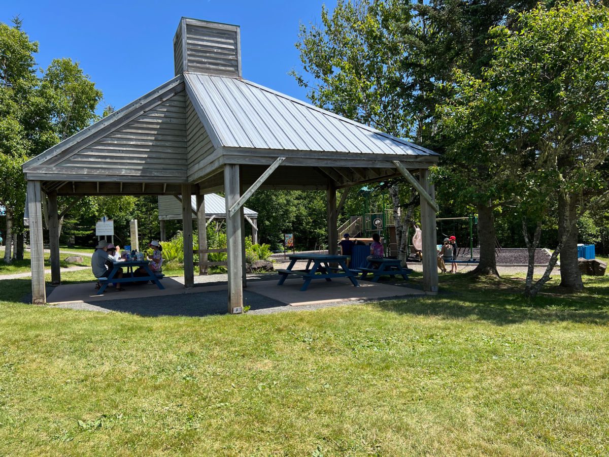 Hopewell Rocks picnic pavilion and playground